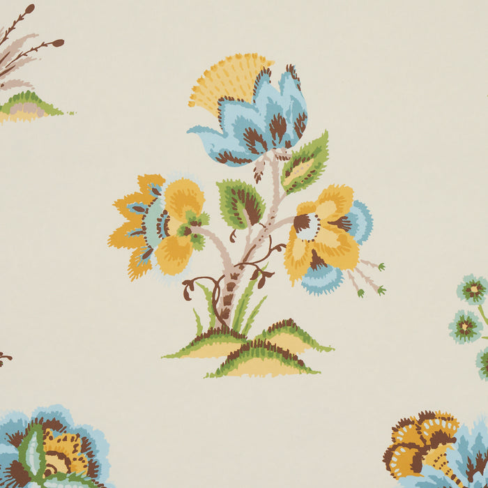 Schumacher Ashford Ochre & Sky Wallpaper 5013182