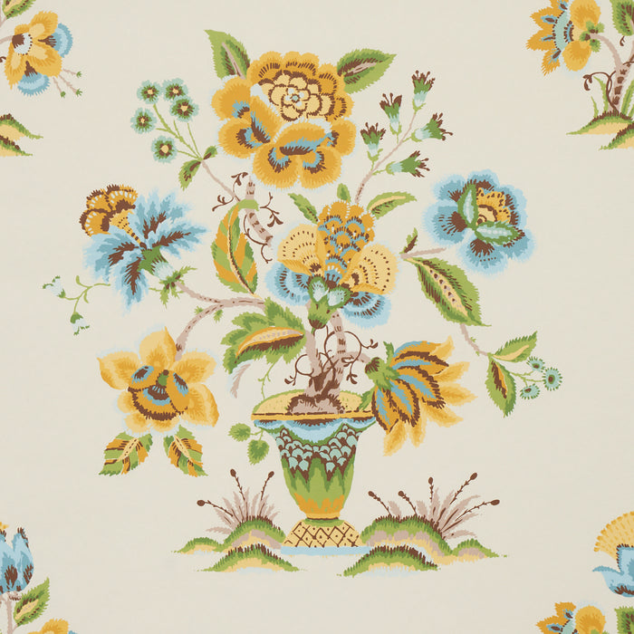 Schumacher Ashford Ochre & Sky Wallpaper 5013182