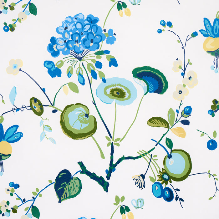 Schumacher Vasily Green & Blue Wallpaper 5013210