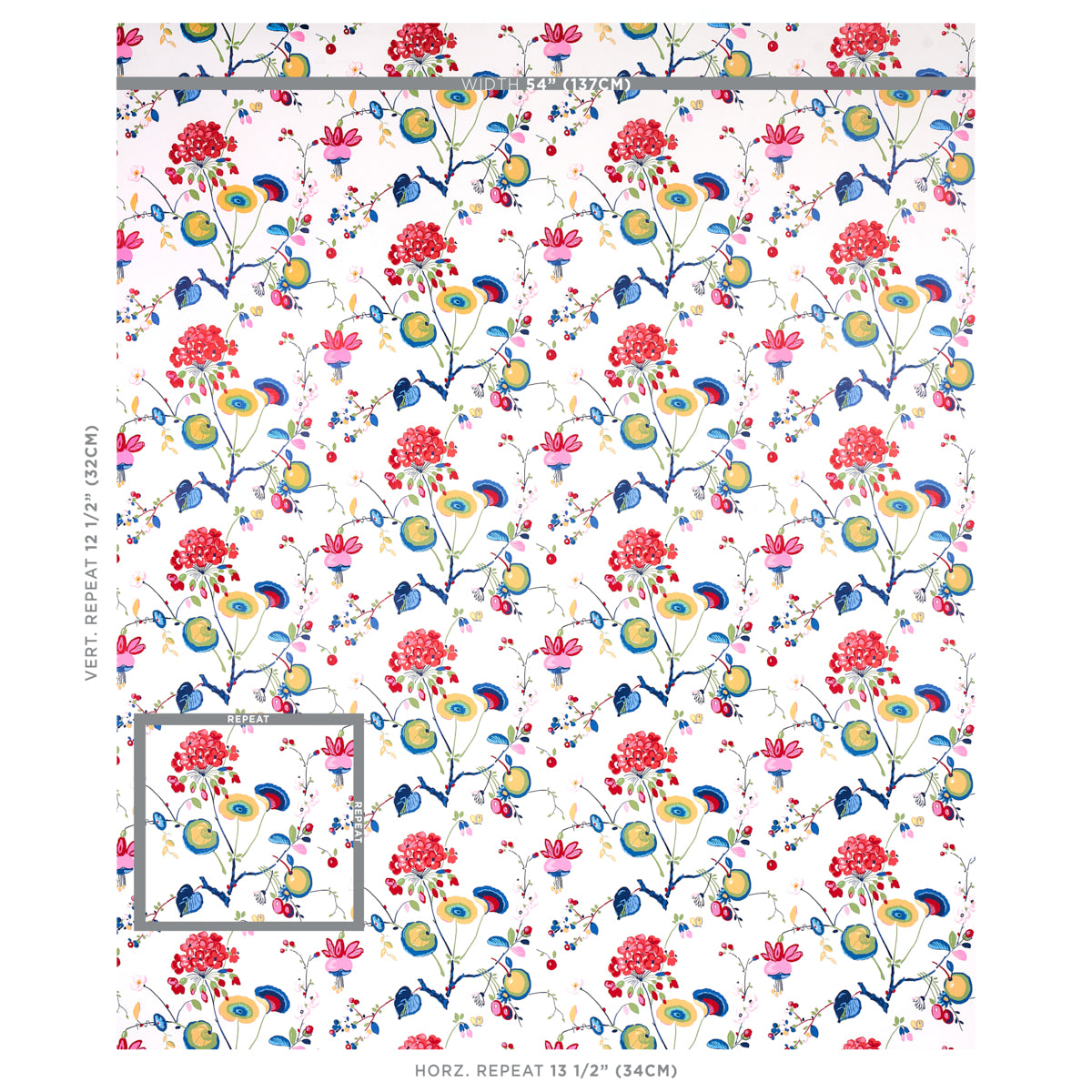 Schumacher Vasily Multi Wallpaper 5013211