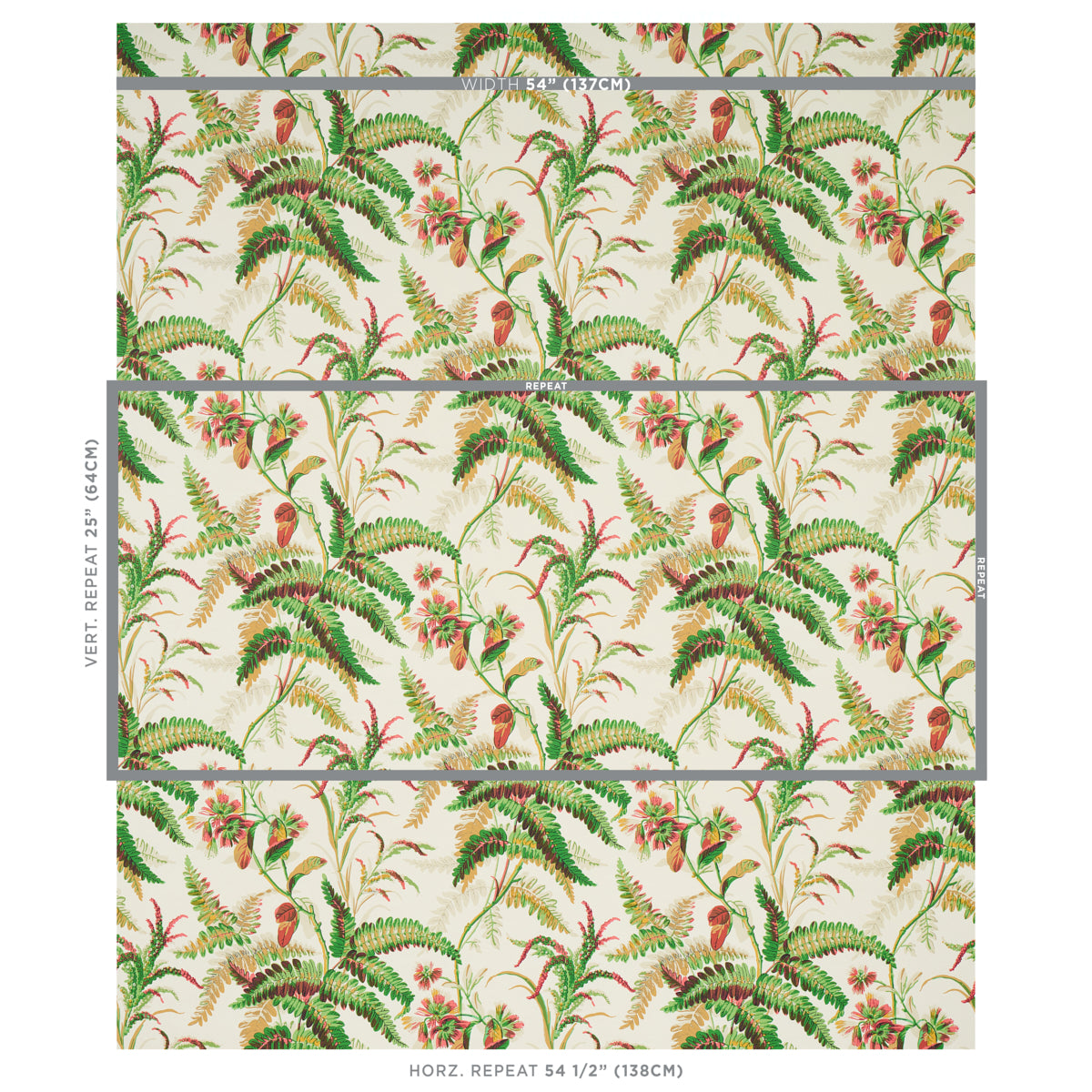 Schumacher Myers Fern Document Wallpaper 5013232