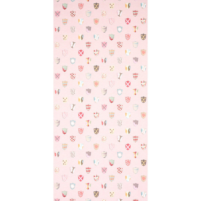 Schumacher Heraldic Pink Wallpaper 5013492