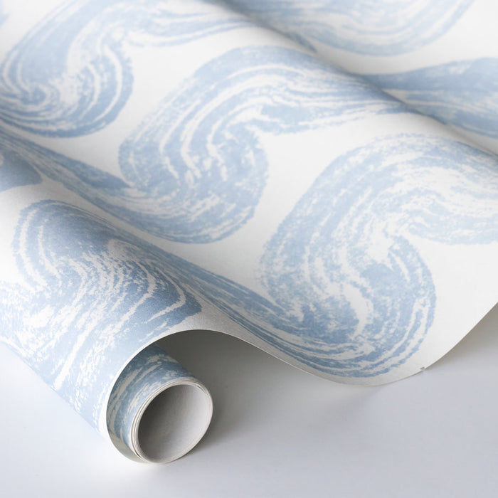 Schumacher 1975 Soft Blue Wallpaper Sample 5013671