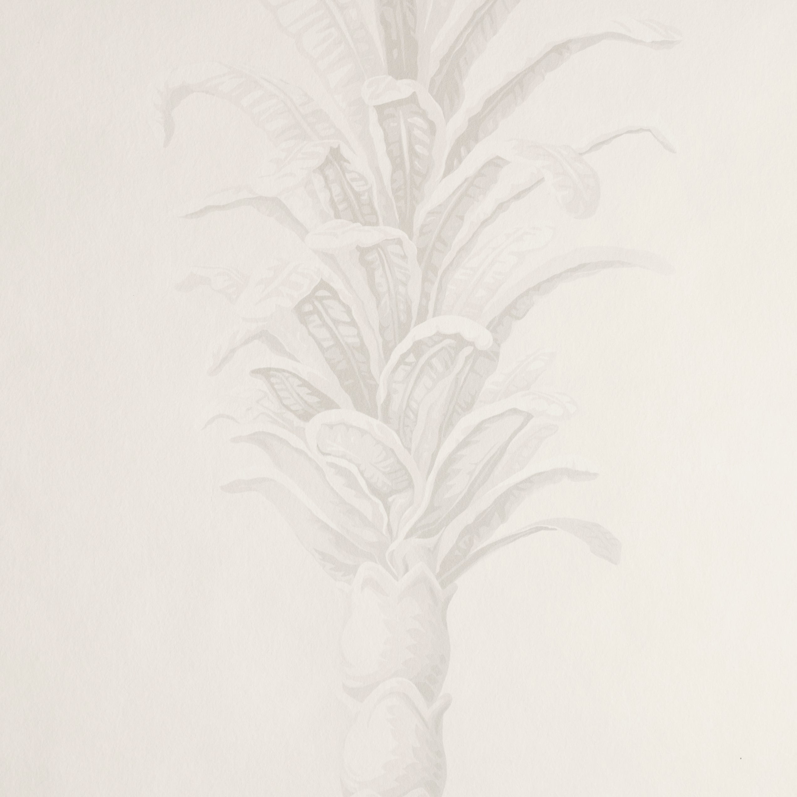 Schumacher Villa Palm Panel White/Ivory Wallpaper 5013881