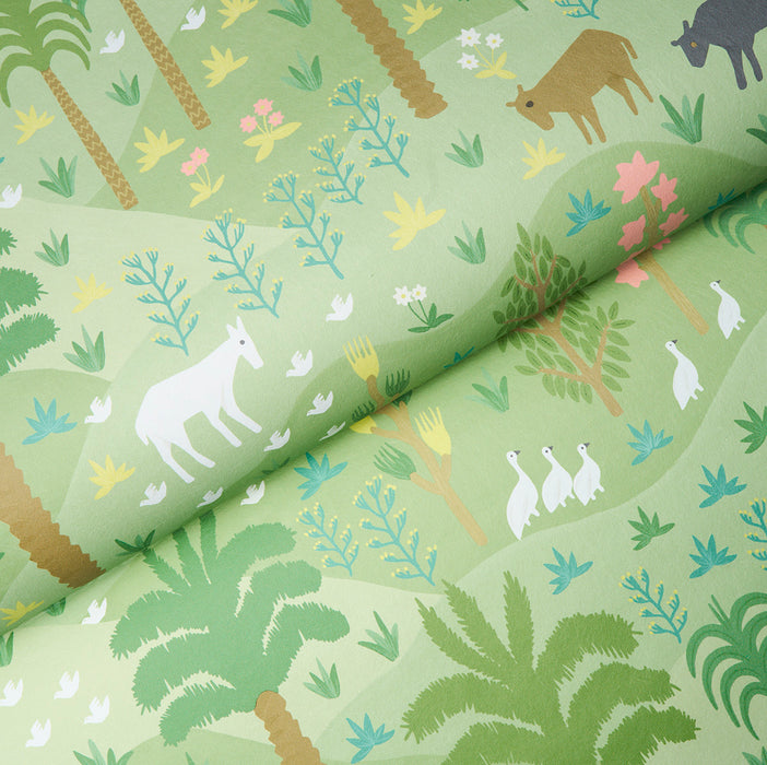 Schumacher Las Colinas Green Wallpaper 5013980