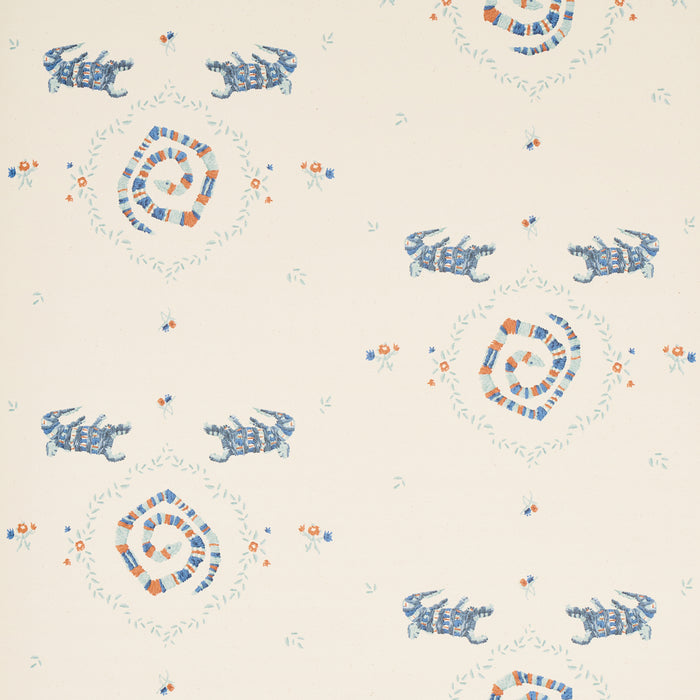 Schumacher Reptilia Warm Blue Wallpaper 5014191