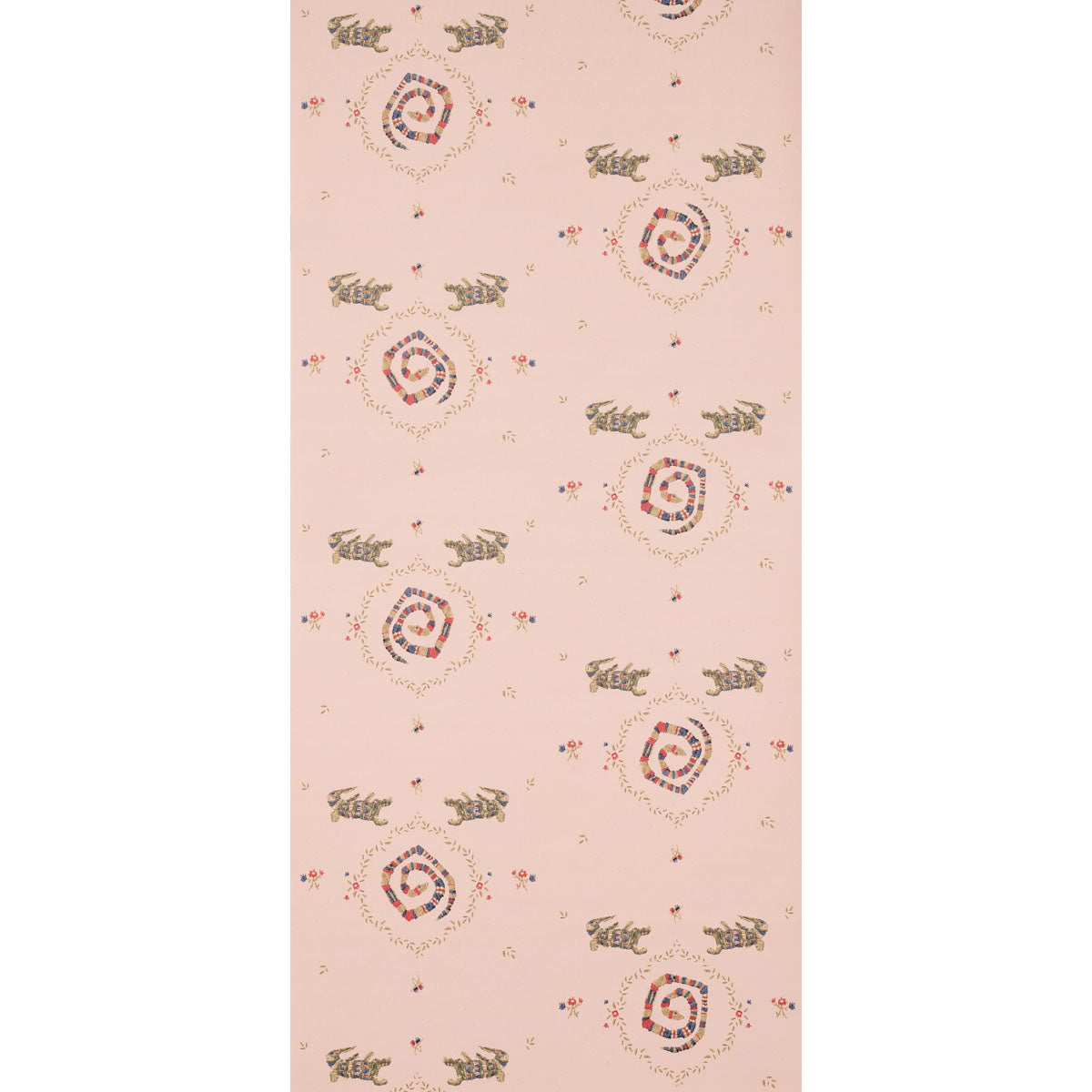 Schumacher Reptilia Muted Pink Wallpaper 5014192