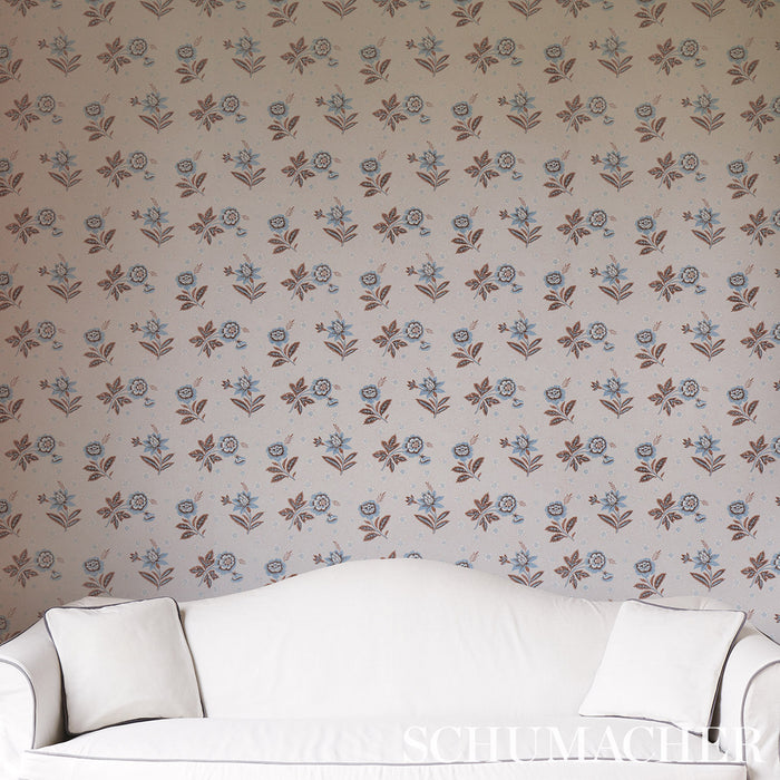 Schumacher Colline Delft & Sepia Wallpaper 5014222.0