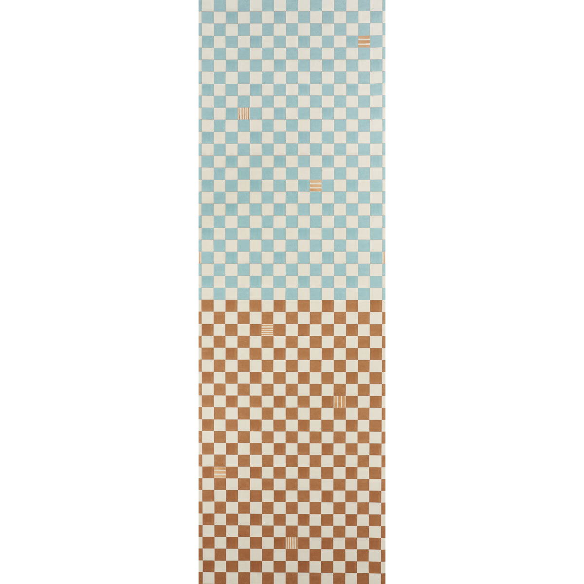 Schumacher Gambit Teal & Earthy Brown Wallpaper 5014260