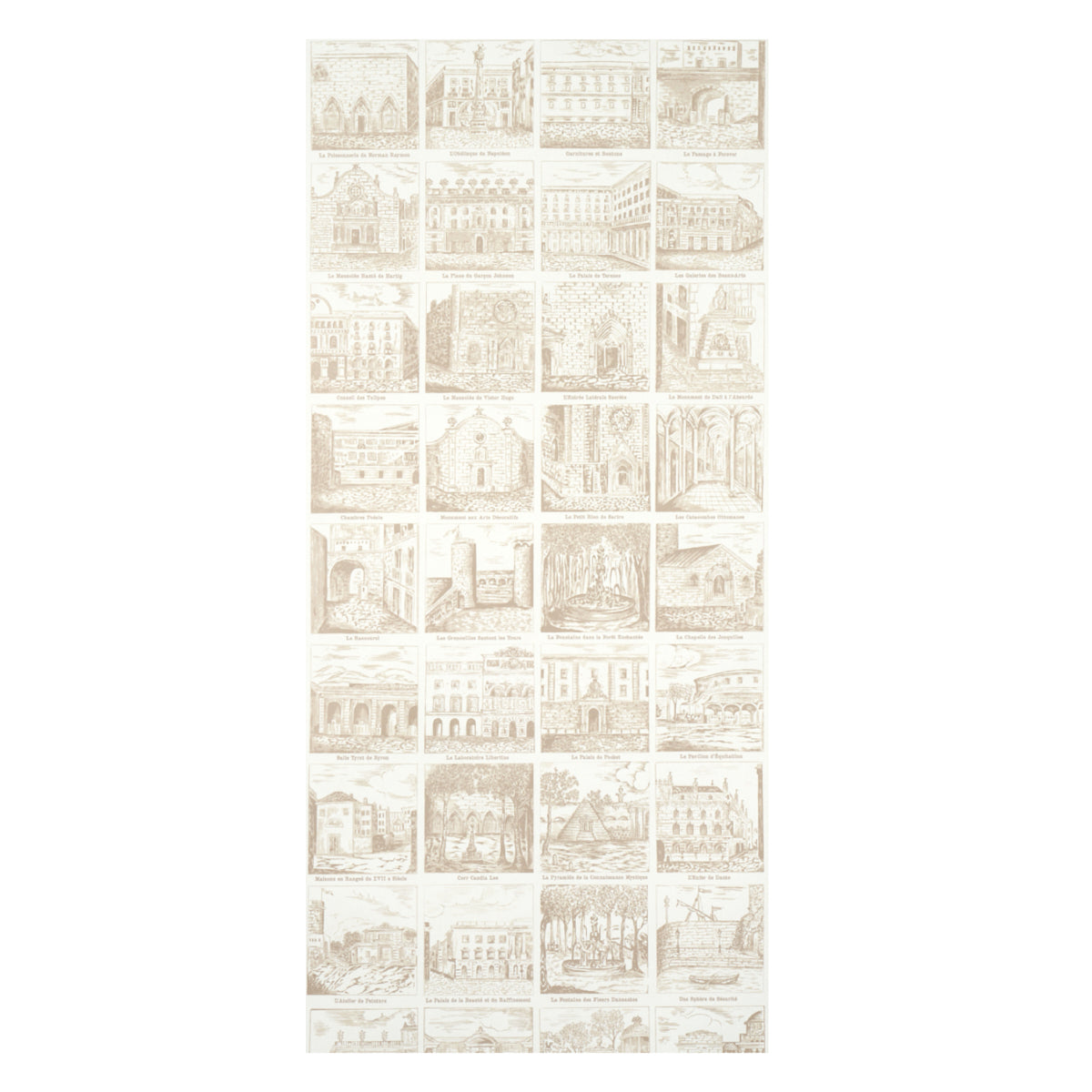 Schumacher Architecturra Ivory Wallpaper 5014271.0