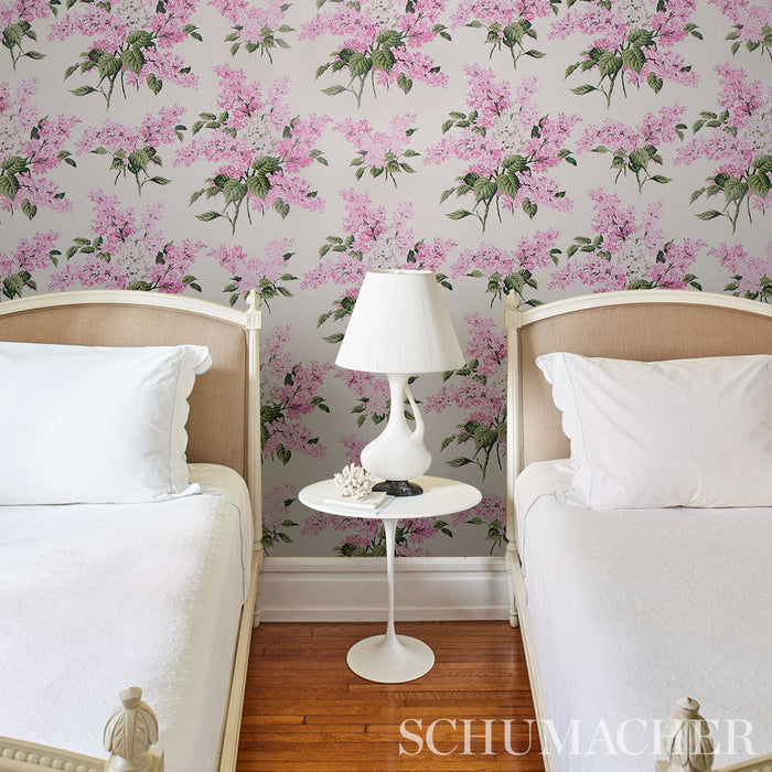 Schumacher Proust's Lilacs Pink Wallpaper 5014312.0