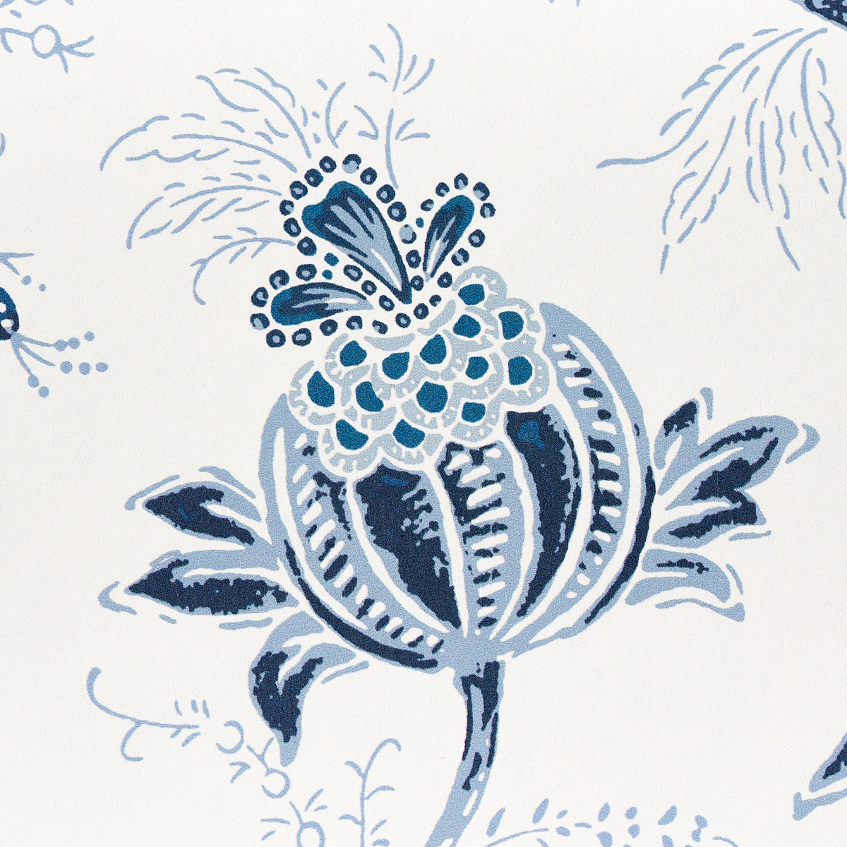 Schumacher Chinoiserie Vine Cobalt Wallpaper 5014350