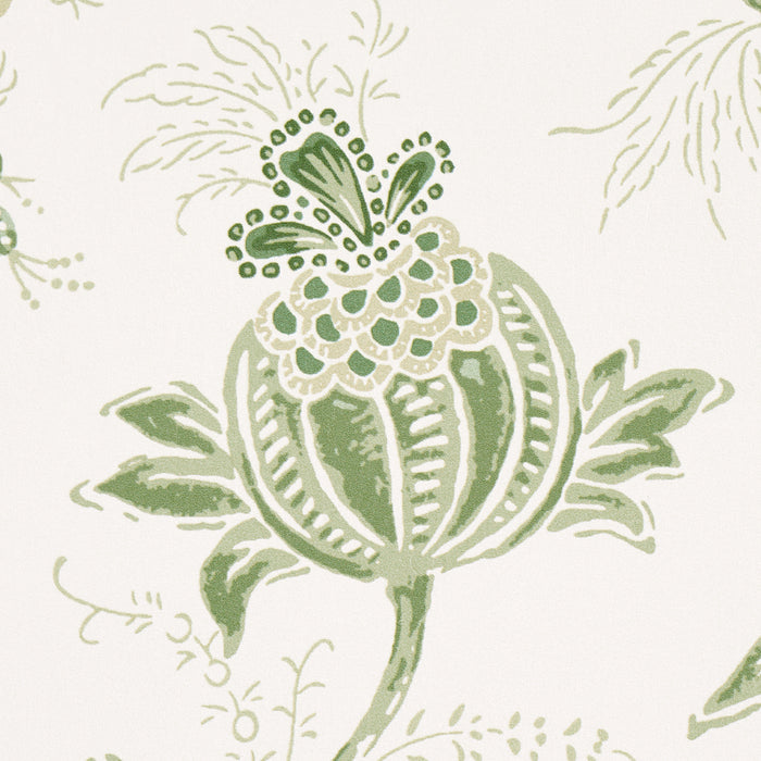 Schumacher Chinoiserie Vine Leaf Green Wallpaper 5014351