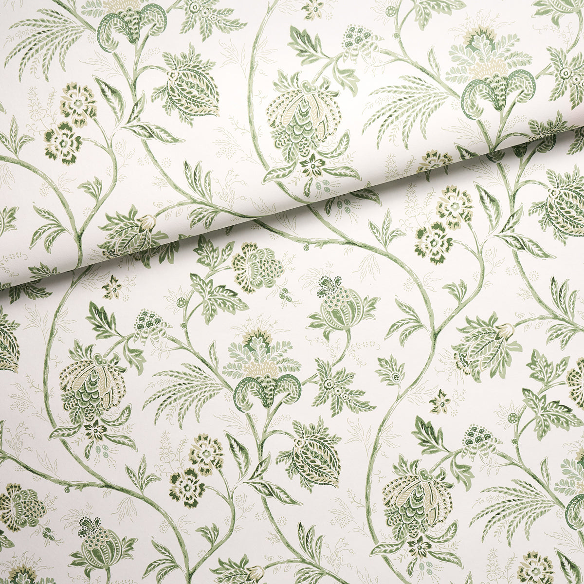 Schumacher Chinoiserie Vine Leaf Green Wallpaper 5014351