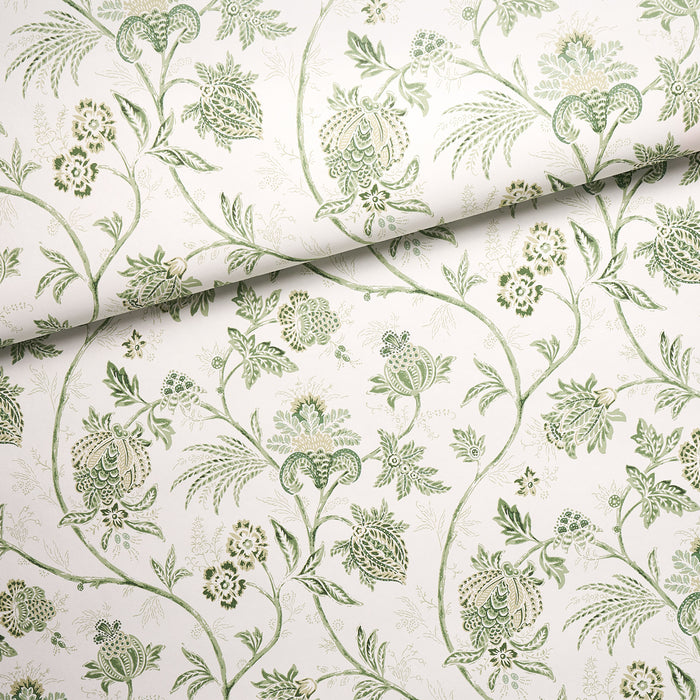 Schumacher Chinoiserie Vine Leaf Green Wallpaper 5014351