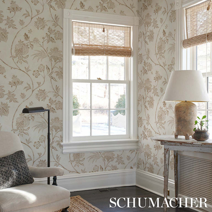 Schumacher Chinoiserie Vine Neutral Wallpaper 5014352