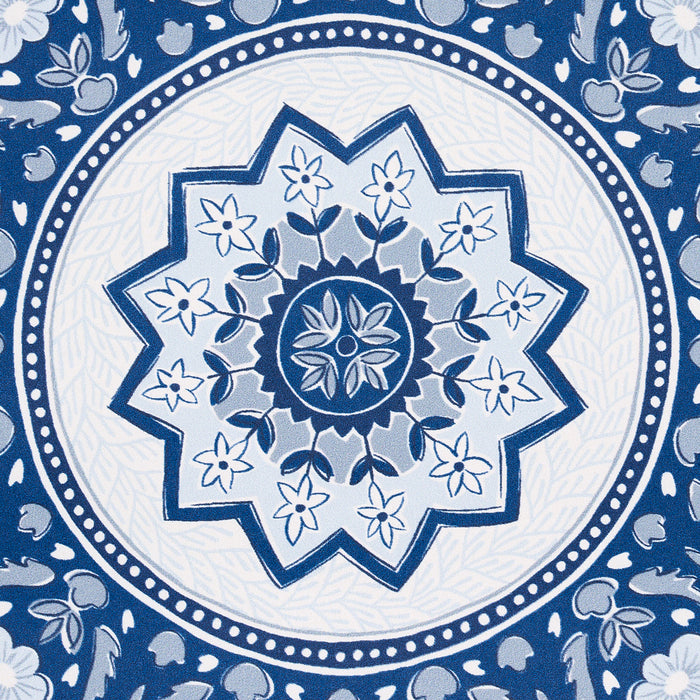 Schumacher Montecito Medallion Indigo Wallpaper 5014360