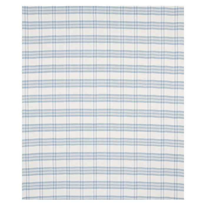 Schumacher Check Rustique Sky Fabric 50205