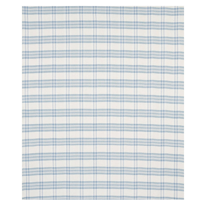 Schumacher Check Rustique Sky Fabric Sample 50205