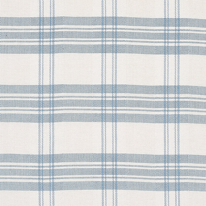 Schumacher Check Rustique Sky Fabric Sample 50205