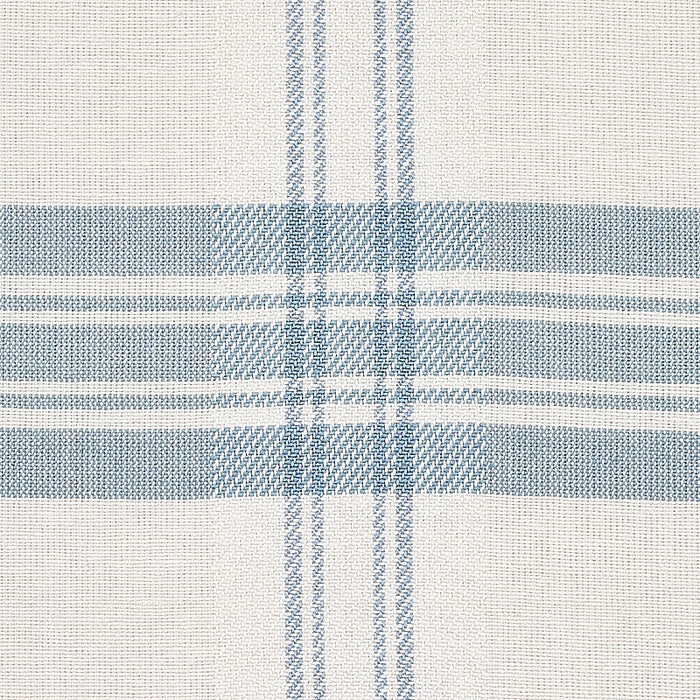 Schumacher Check Rustique Sky Fabric Sample 50205