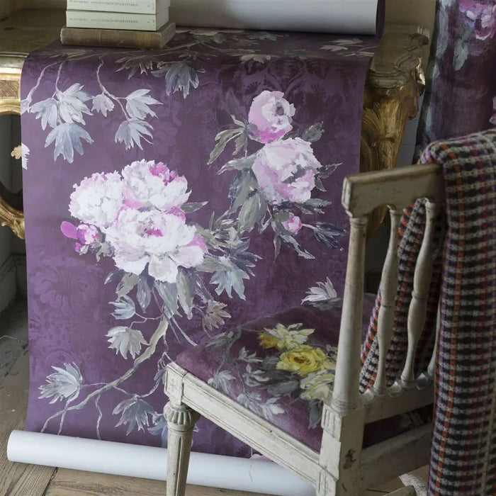 Designers Guild Floreale Damson Wallpaper PDG673/04