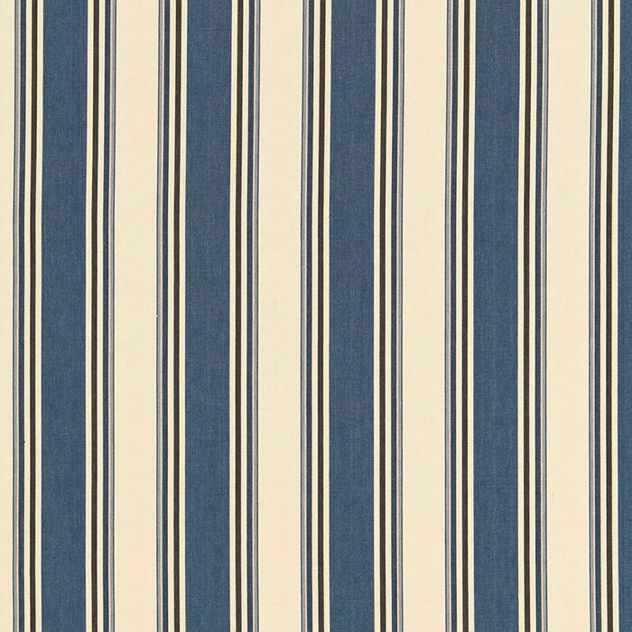 Schumacher Loren Stripe Marine Fabric 50222