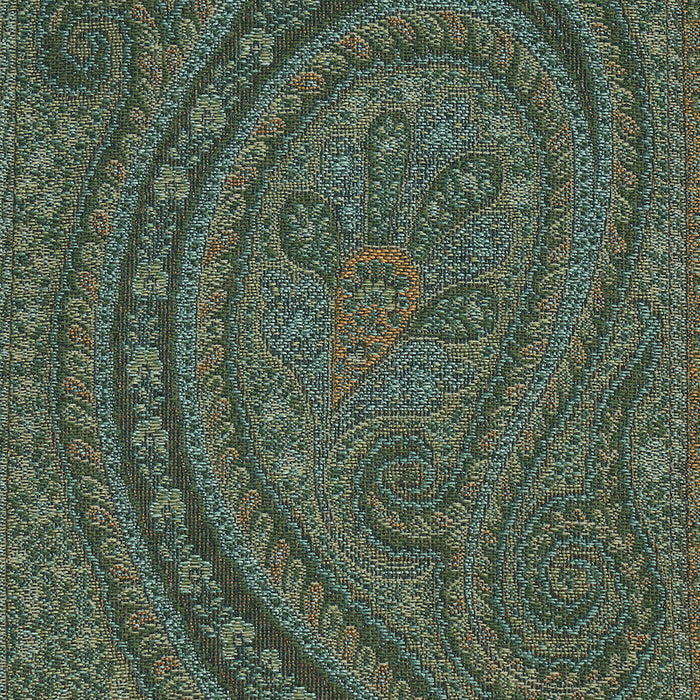 Schumacher Chatelaine Paisley Jade Fabric Sample 50776