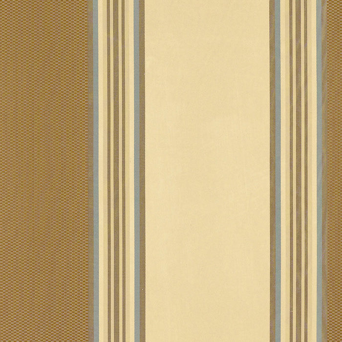 Schumacher Ava Silk Stripe Mocha Fabric Sample 52370