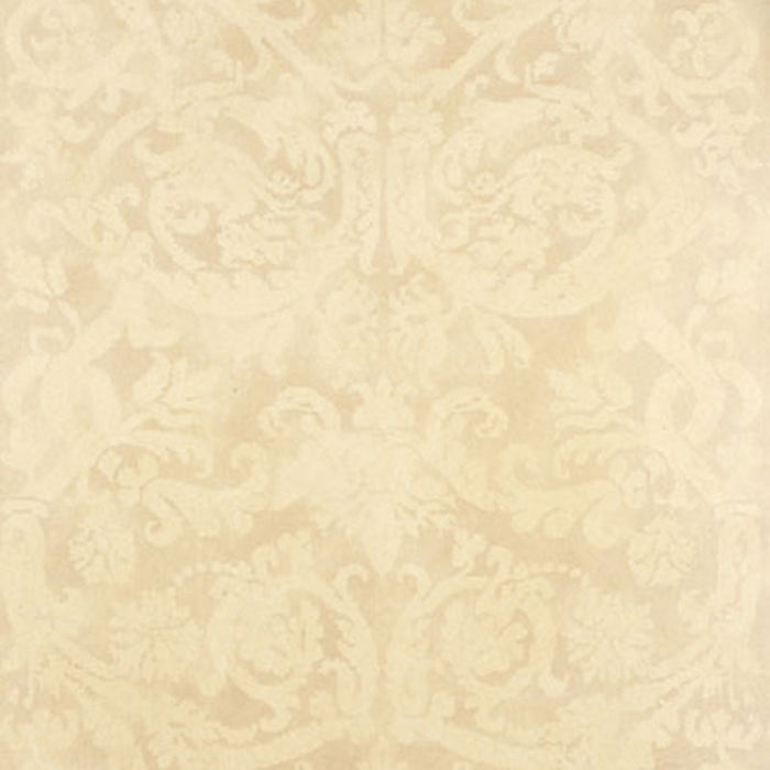 Schumacher Pontine Damask Bone Wallpaper 529110