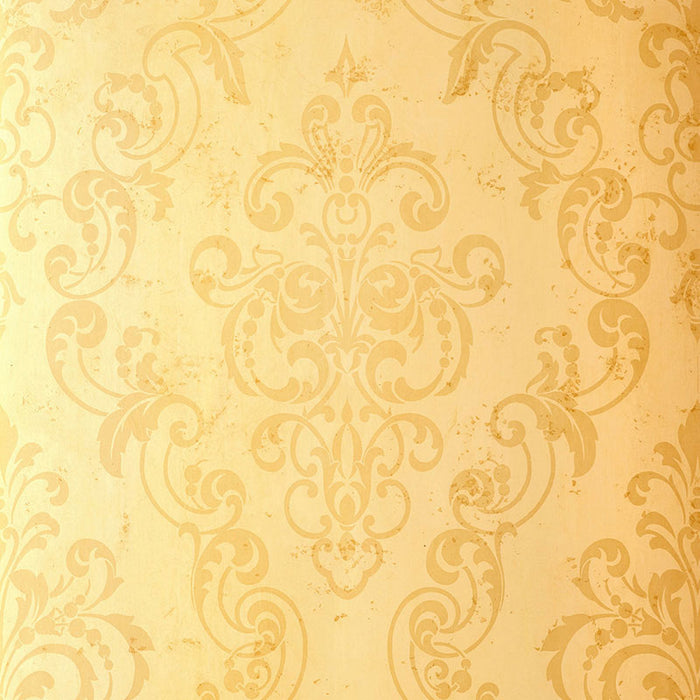 Schumacher Giovan Damask Maize Wallpaper 529121