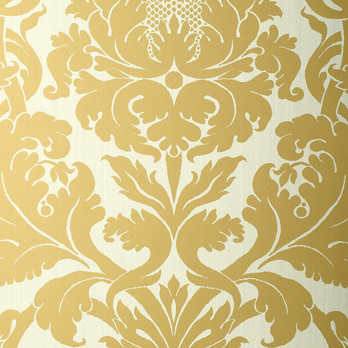 Schumacher Fiorella Damask Patina Wallpaper 529192