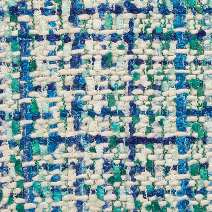 Schumacher Babe'S Tweed Peacock Fabric Sample 54236