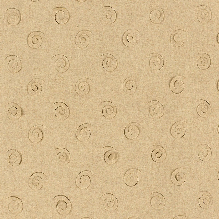 Schumacher Curlicue Camel Fabric Sample 55362