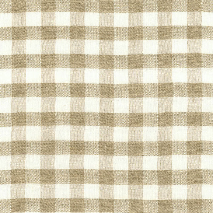 Schumacher Sidney Check Sheer Natural Fabric Sample 55540