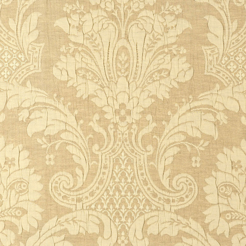 Schumacher Genoa Damask Antelope Fabric 55613