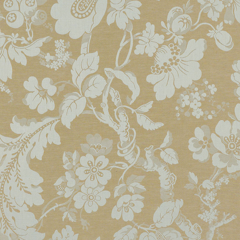 Schumacher Pont Royal Damask Moonstone Fabric 55662