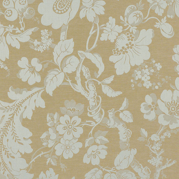 Schumacher Pont Royal Damask Moonstone Fabric Sample 55662