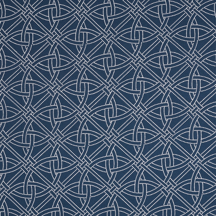 Schumacher Durance Embroidery Navy Fabric Sample 55696