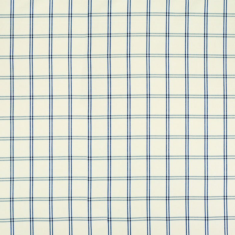 Schumacher Luberon Plaid Blue Fabric 55716