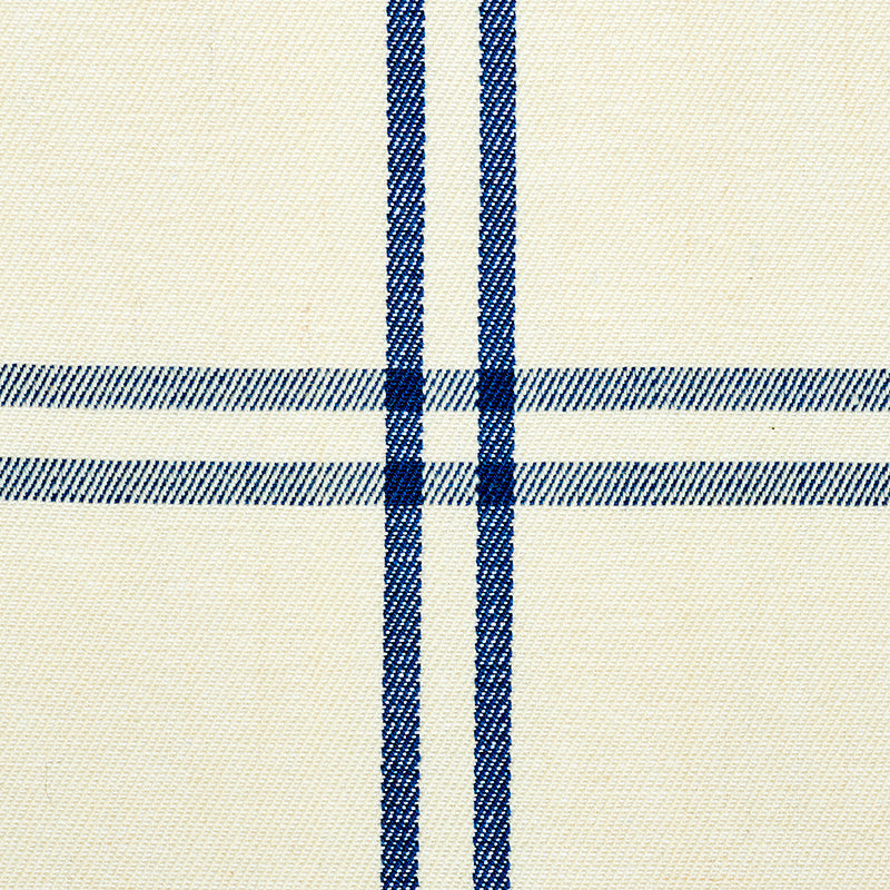 Schumacher Luberon Plaid Blue Fabric Sample 55716