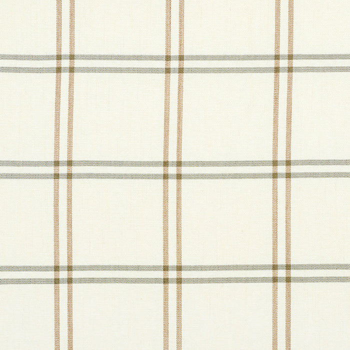 Schumacher Luberon Plaid Natural Fabric Sample 55717