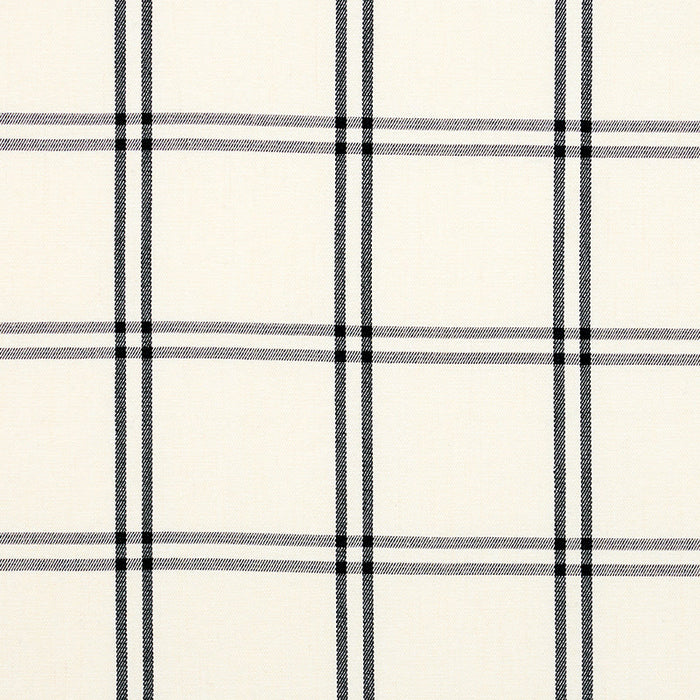 Schumacher Luberon Plaid Black Fabric Sample 55718