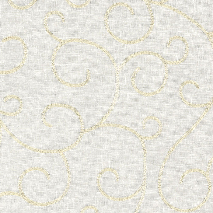 Schumacher Adina Sheer Embroidery Parchment Fabric 55980