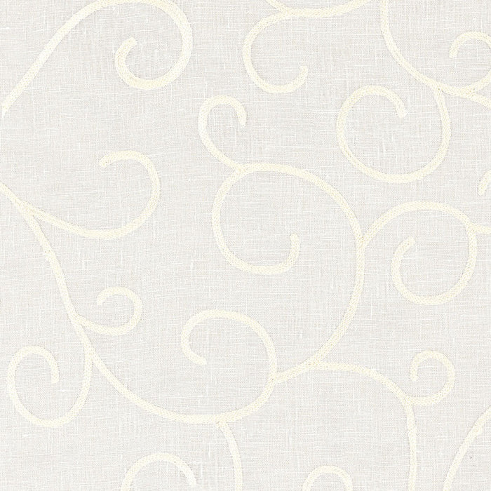 Schumacher Adina Sheer Embroidery Cream Fabric 55981