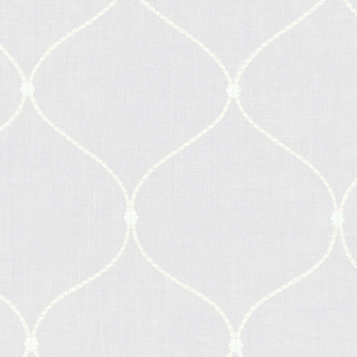 Schumacher Celena Sheer Embroidery Pearl Fabric 56001