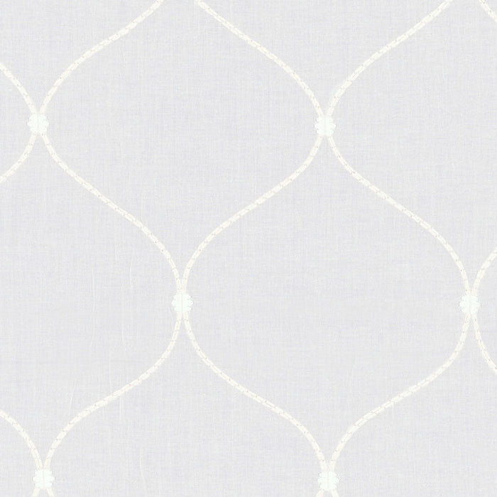 Schumacher Celena Sheer Embroidery Pearl Fabric Sample 56001