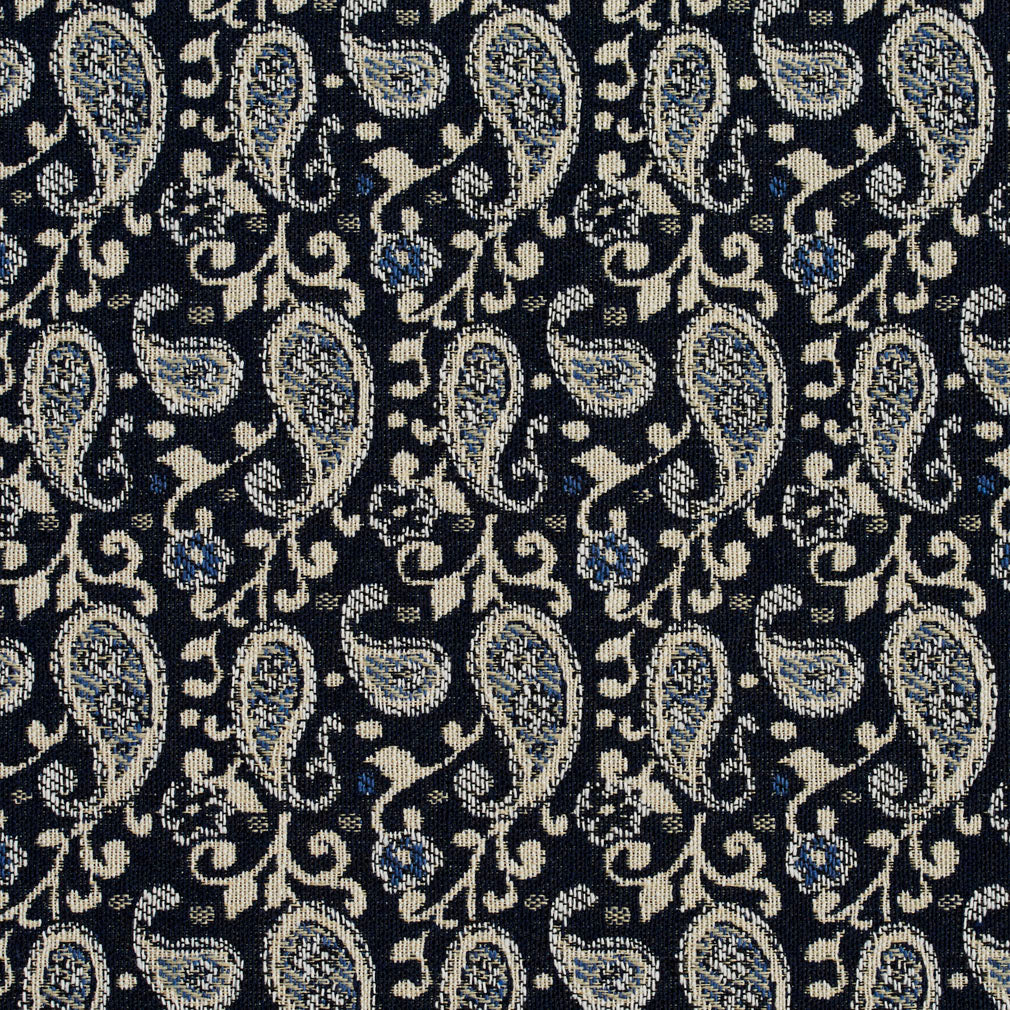 Charlotte Cobalt Paisley Fabric Sample 5849