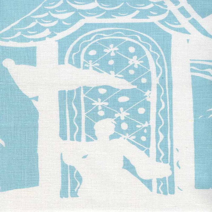 China Seas Lyford Background Light Turquoise Fabric 6015-02