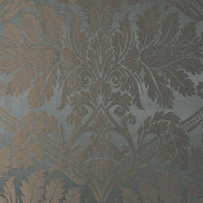 Schumacher Luciano Silk Damask Azurro Fabric Sample 60422